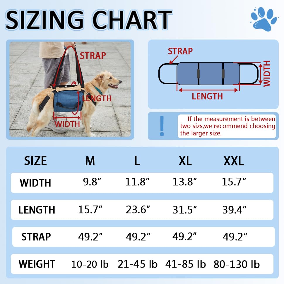 Dog Support Sling – Full Body Lift Harness for Senior & Injured Dogs