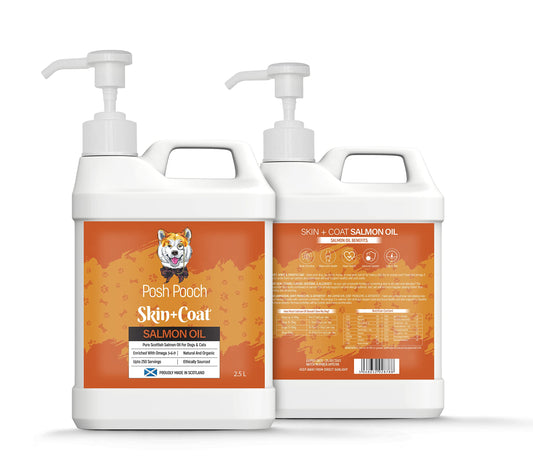 Scottish Salmon Oil For Dogs & Cats 1 Litre Omega 3,6,9 Vitamin E, Pure Fish Oil Promotes Coat, Enhanced Appetite, Relieves Itchiness, Increase Energy Kibble Supplement Booster (1 Litre (1000ml))