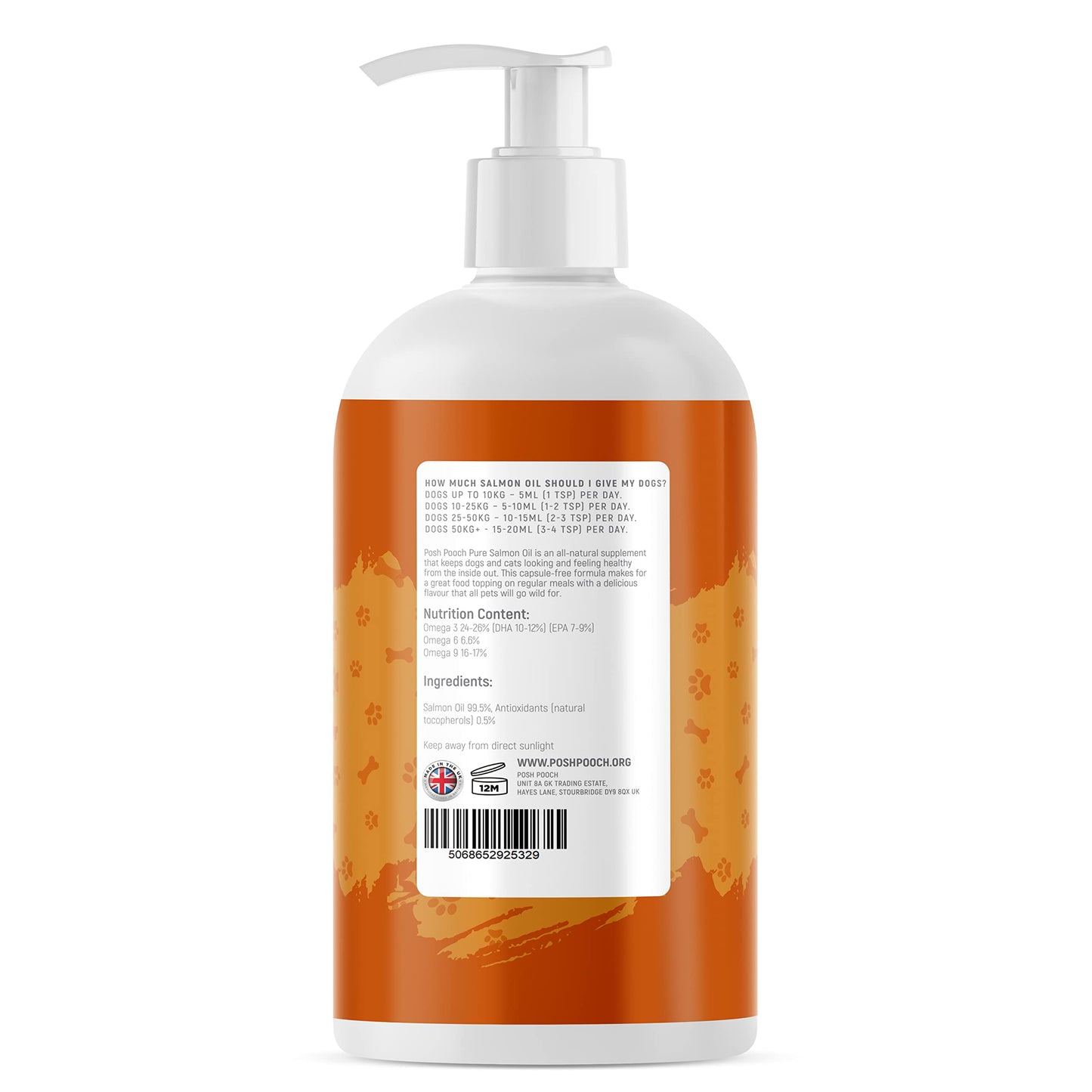 Scottish Salmon Oil For Dogs & Cats 1 Litre Omega 3,6,9 Vitamin E, Pure Fish Oil Promotes Coat, Enhanced Appetite, Relieves Itchiness, Increase Energy Kibble Supplement Booster (1 Litre (1000ml))