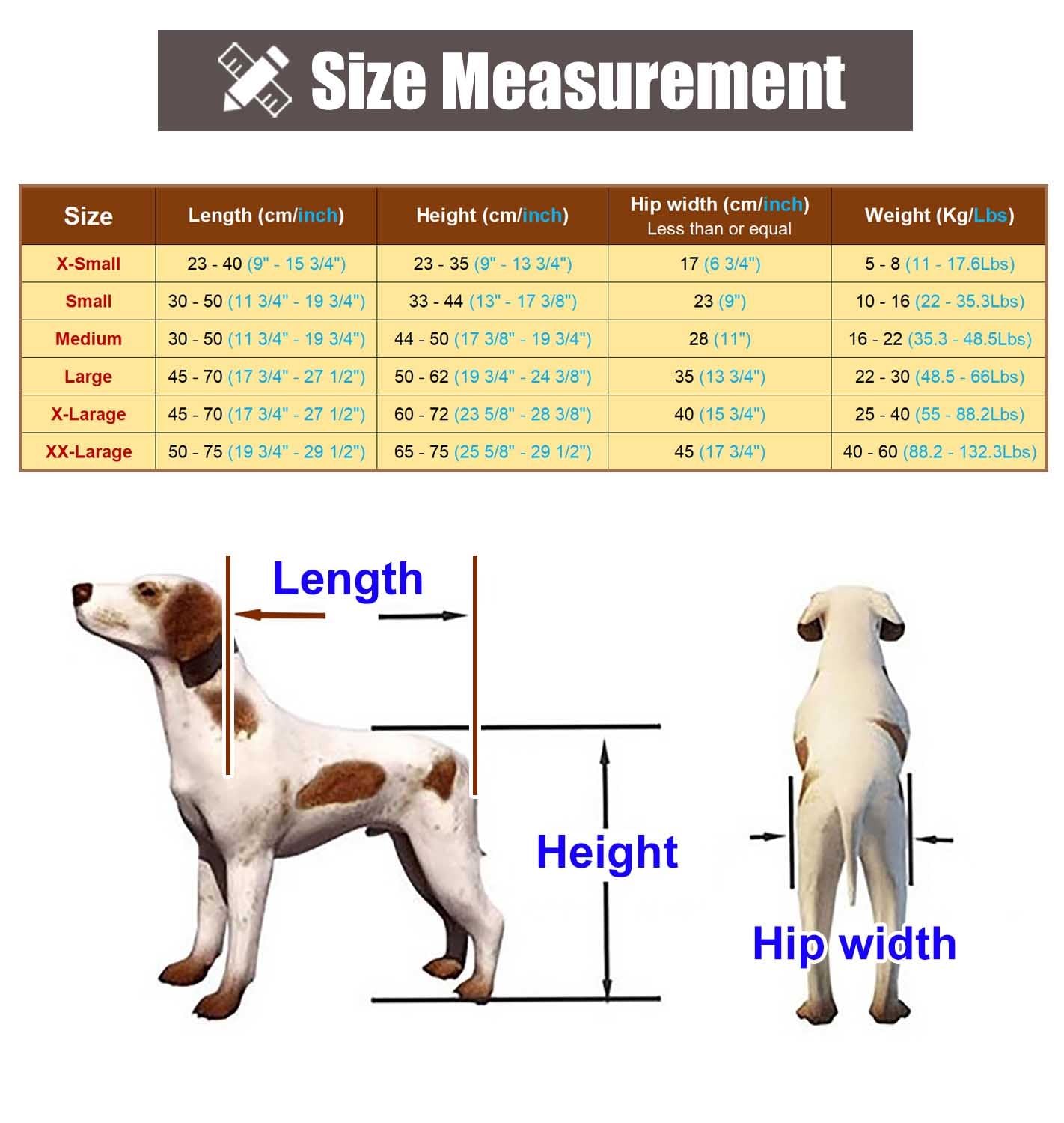 Adjustable Dog Cart Wheelchair Full Body, Dachshund Dog Mobility Cart with Four Wheel, Comfort Pet Dog Rehabilitation Equipment for Old/Injured Dogs