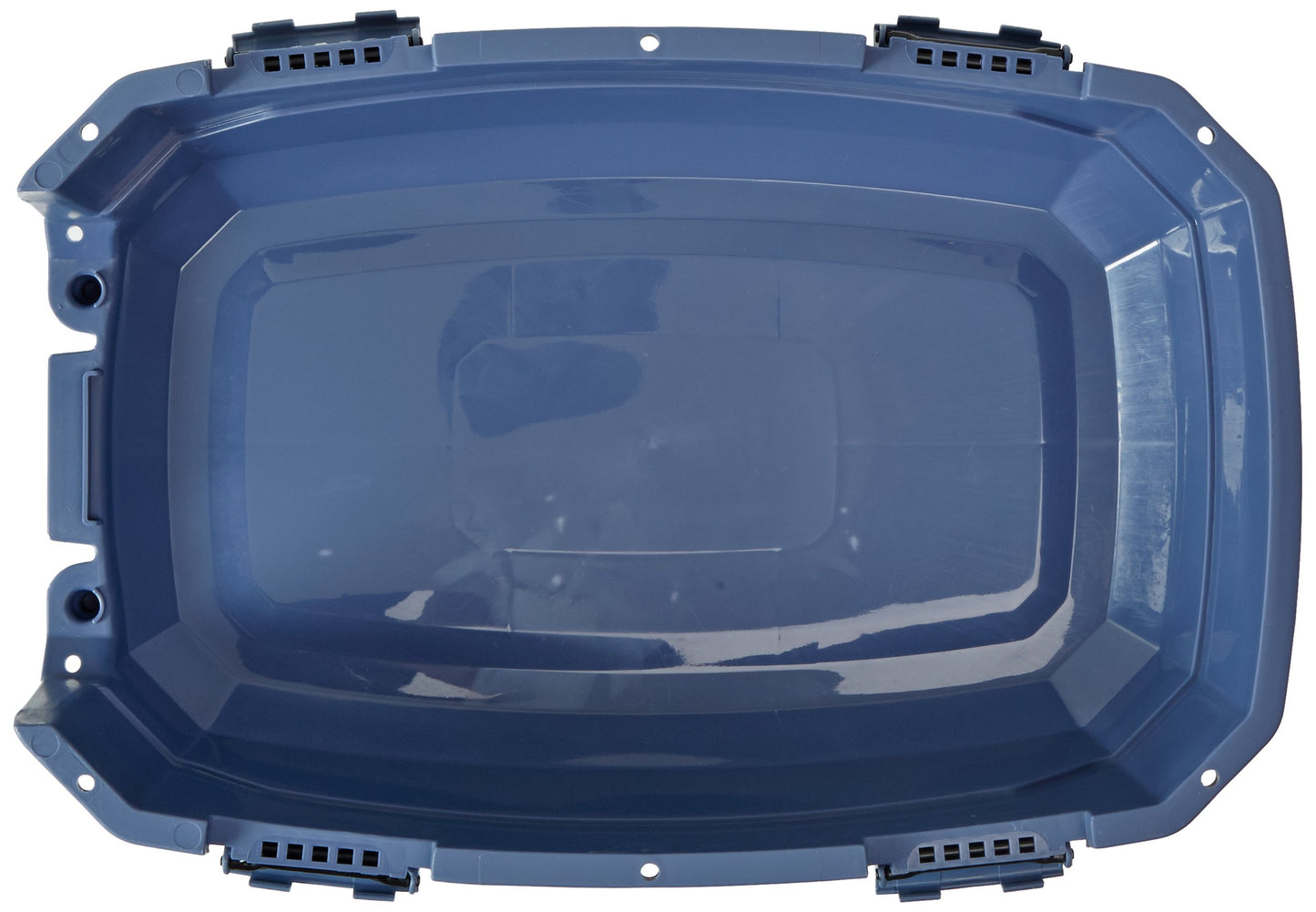 Hard-Sided Cat Carrier, Two-Door Top-Load Pet Dog/Cat Travel Box Carrier, Blue, 58 L x 38 W x 33 H cm