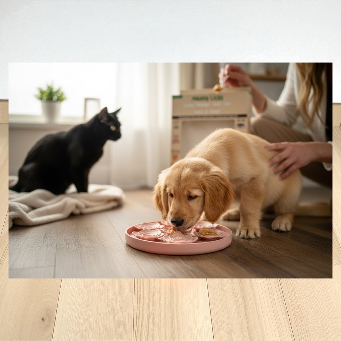 Meaty Licks Slow Feeder Mat for Cats & Dogs – BPA-Free Silicone Pet Feeding Mat