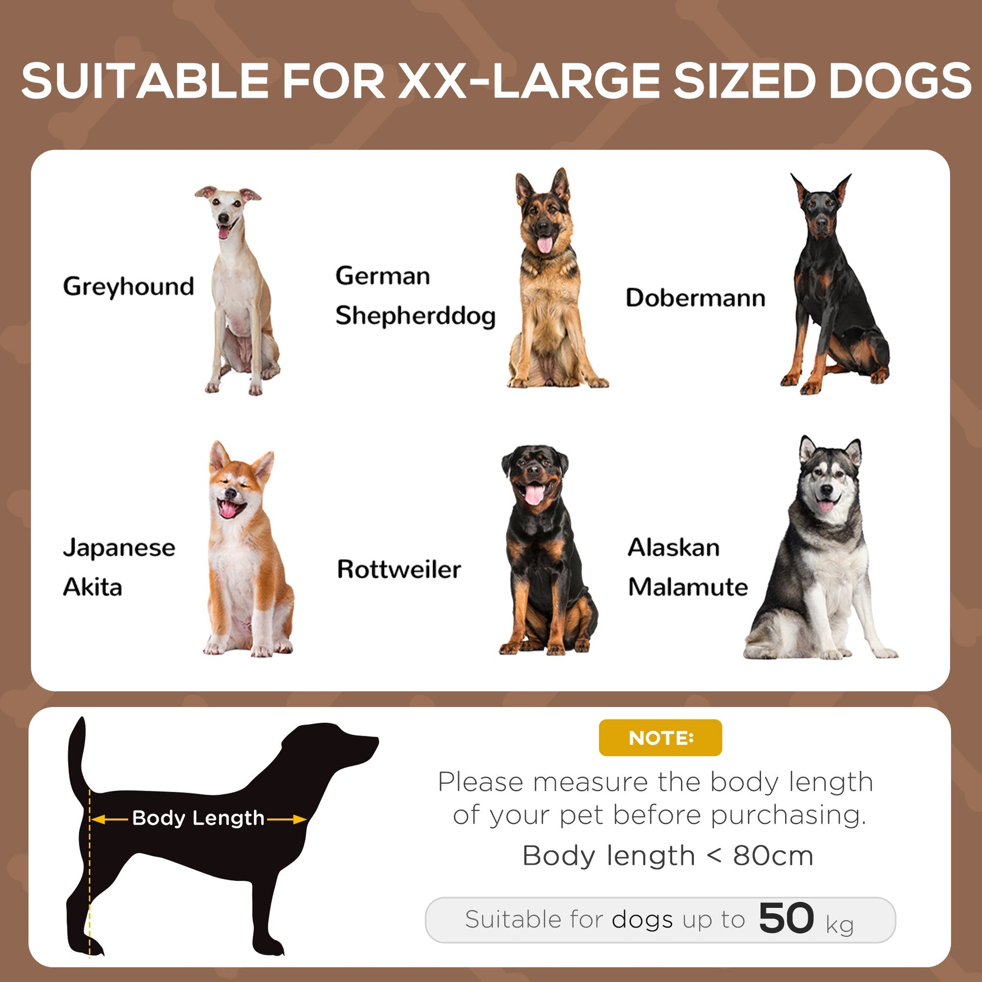 Raised Dog Bed Waterproof Elevated Pet Cot with Breathable Mesh UV Protection Canopy Coffee, for XXL Dogs, 122 x 92 x 108cm-3