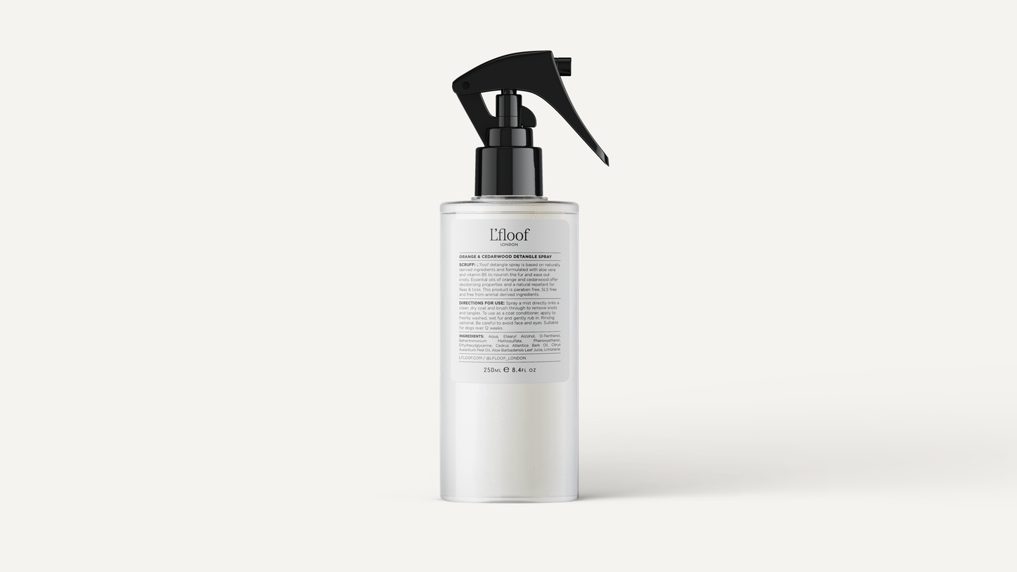 L’floof Orange & Cedarwood Dog Detangle Spray – Natural Coat Conditioner & Flea Repellent (250ml)