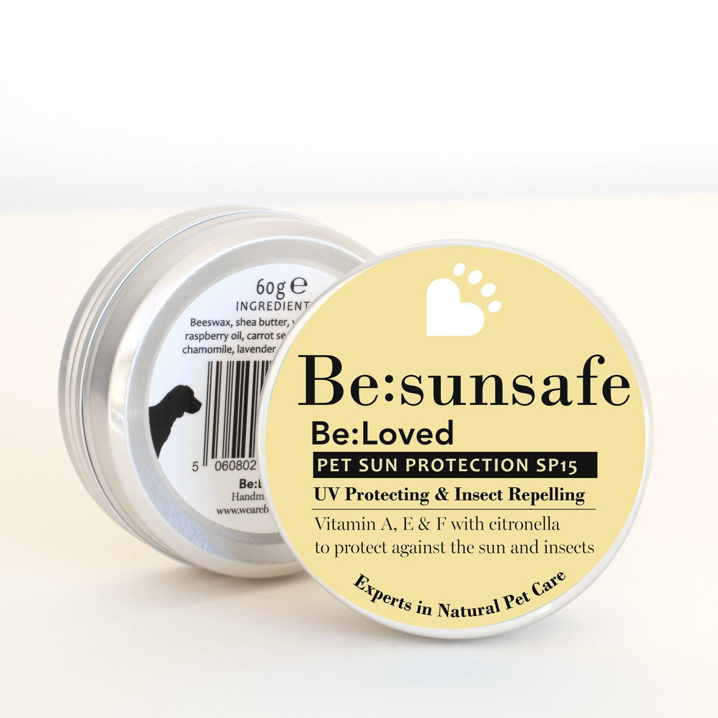 Be Loved Pet Paw & Nose Balms SPF15 Natural Grooming, Kind to Pets & the Planet