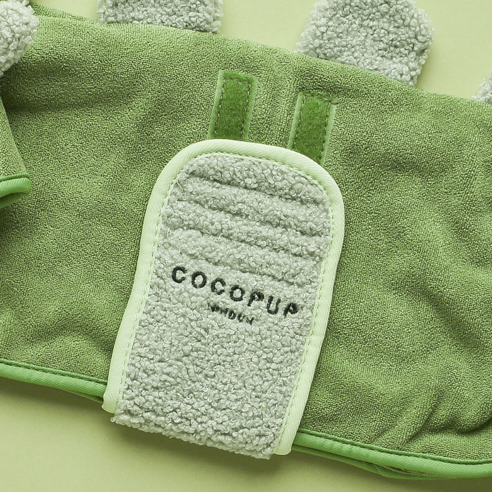 Dinopup Dog Drying Robe – Soft Microfibre Bathrobe with Dino Design