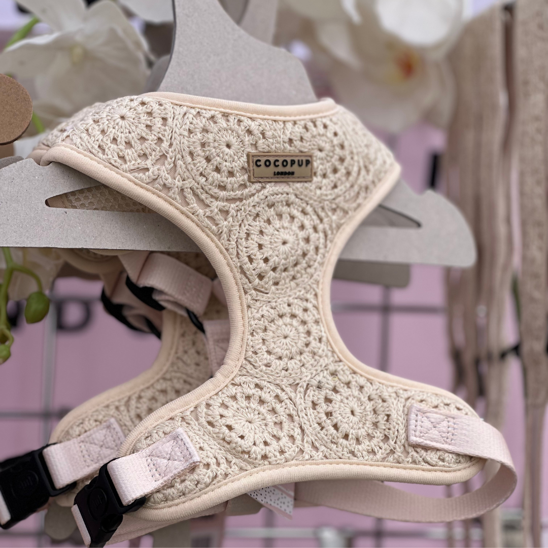 Festival Crochet Dog Harness – Adjustable, Lightweight & Stylish for Spring and Summer Walks