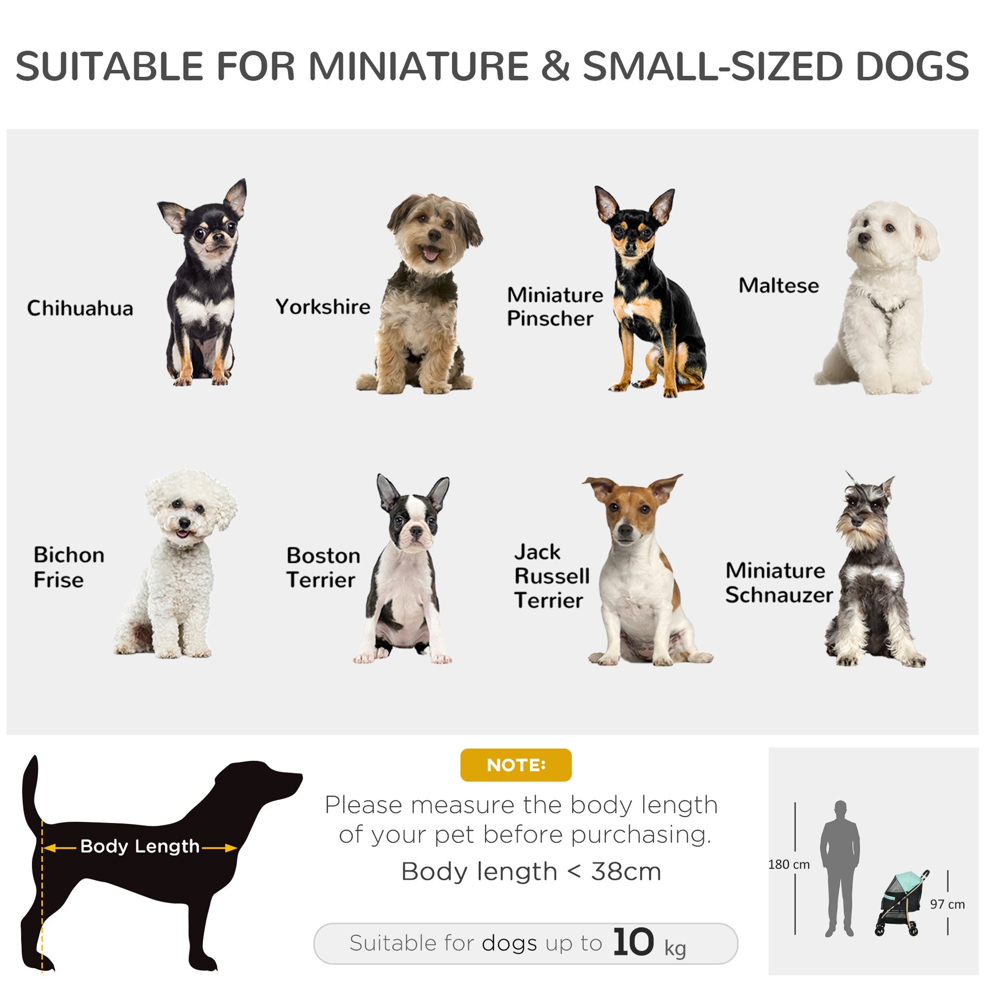 Oxfoad Pet Stroller for Small Minature Dogs with Rain Cover Green-3